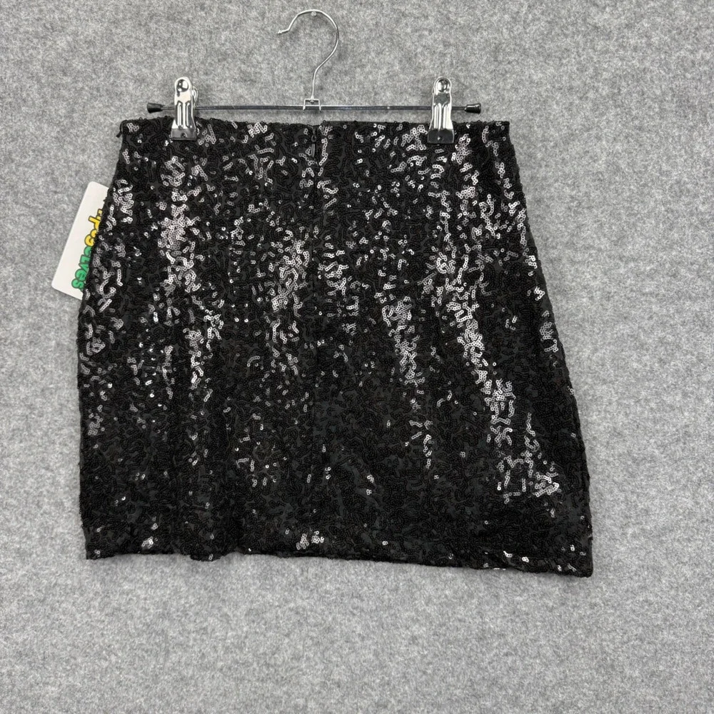 Tipsy Elves Womens Black Sequin Mini Skirt Size M TE-CWD97M‎ Sparkly Party New